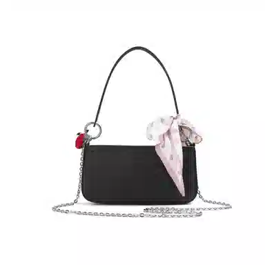Calvin Klein Snow Country Love Letter Ido Lace Rhinestone Shoulder Bag Black