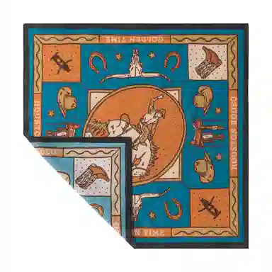 滚烫时光 马背牛仔 棉 方巾头巾领巾 男女同款情侣款