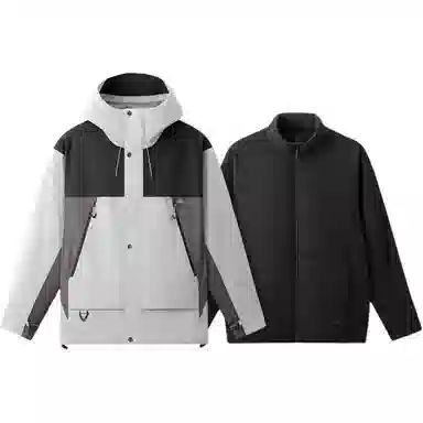 蕉下  户外宽松机能三合一气绒  防水防风防紫外线透气耐磨保暖速干超轻伪装掩护冲锋衣 男款