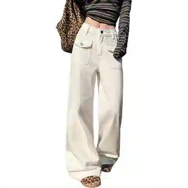 欧迪芬 宽松慵懒美式设计牛仔裤 女款