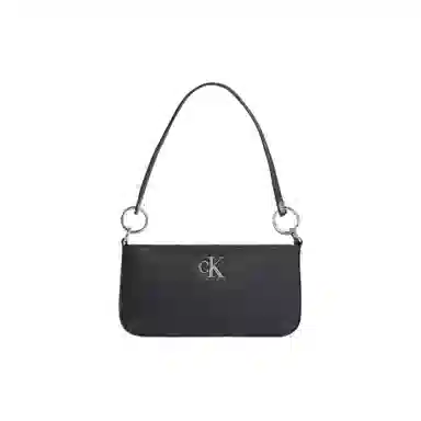 Calvin Klein Edor Woven Flower Shoulder Bag Black
