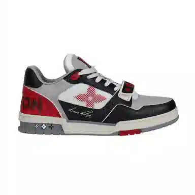 Louis Vuitton Trainer Low Top Black Red White