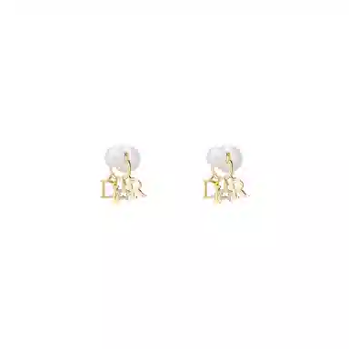 芒果饰品 优雅时尚精致感字母后挂式 铜 耳环 女款