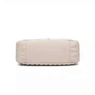 稻草人 时尚小众精致百搭潮流 合成革 手提包 女款 黑色/米白/浅黄色