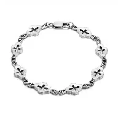IDEAGEMER Good Luck S925 Silver Bracelet