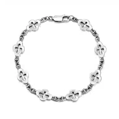 IDEAGEMER Good Luck S925 Silver Bracelet