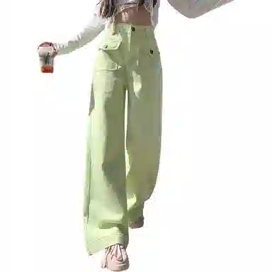 欧迪芬 宽松慵懒美式设计牛仔裤 女款