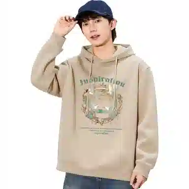 兰缪 中性风美式复古街头潮流男友风柔软舒适时尚休闲高品质重磅连帽卫衣 男女同款