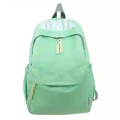 單倉 时尚简约字母大容量简约复古潮书包初高中学生轻便通勤旅行百搭 尼龙 双肩包 常规 男女同款情侣款 多色