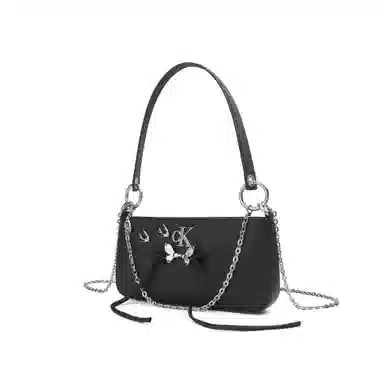 Calvin Klein Edor Woven Flower Shoulder Bag Black