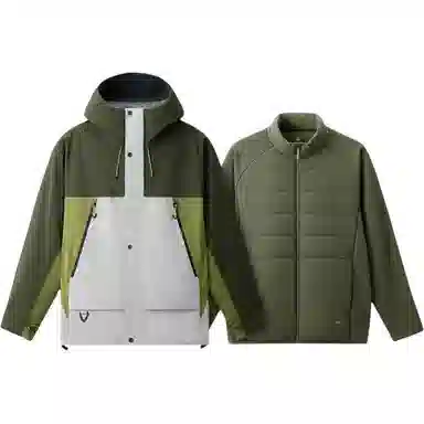 蕉下  户外宽松机能三合一气绒  防水防风防紫外线透气耐磨保暖速干超轻伪装掩护冲锋衣 男款