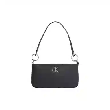 Calvin Klein Edor Woven Flower Shoulder Bag Black