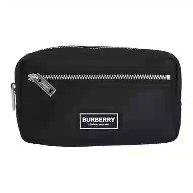 Burberry Logo Zip Nylon Pouch Black