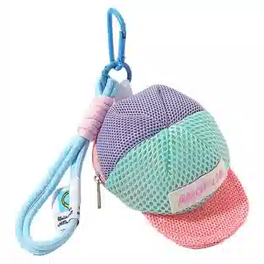 玄唐 多巴胺色网袋出行收纳包零钱硬币钱袋耳机包钥匙扣 涤纶 挂件 男女同款情侣款