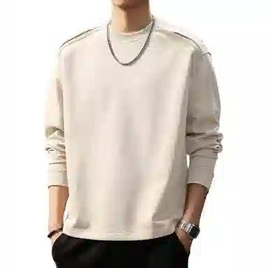 贵色 秋季 高端美式复古肌理感高街休闲痞帅百搭上衣卫衣 宽松 男女同款