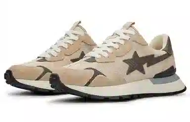A BATHING APE ROAD STA EXPRESS Beige Black