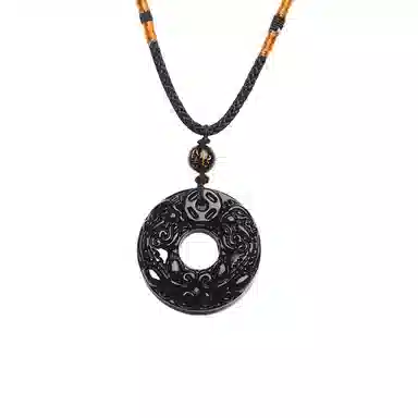 琢玉居 双貔貅平安扣男女情侣款项链饰品#好运 琉璃 吊坠 男女同款情侣款