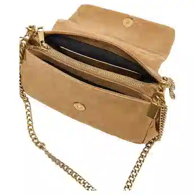ZARA Mini Leather Shoulder Bag Brown