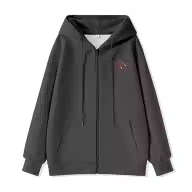 棉致 流星字母简约纯色牛奶丝复合抗皱无性别主义宽松落肩休闲卫衣 男女同款