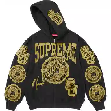 Supreme FW25 FW25 Knowledge Reigns Zip Up Hooded Sweatshirt logo