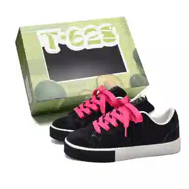 T628 Synthetic Leather Retro Low Sneakers