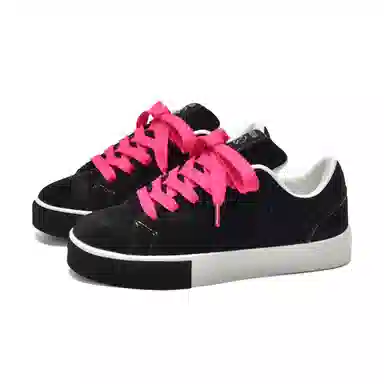 T628 Synthetic Leather Retro Low Sneakers