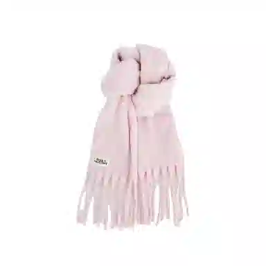 加菲猫家族 冬日高级氛围感简约纯色流苏设计时尚百搭保暖柔软 绒线围巾 男女同款情侣款