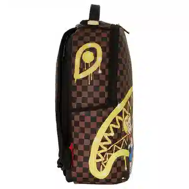 SPRAYGROUND Richie Rich Gold Sharkmouth DLXSV PVC()