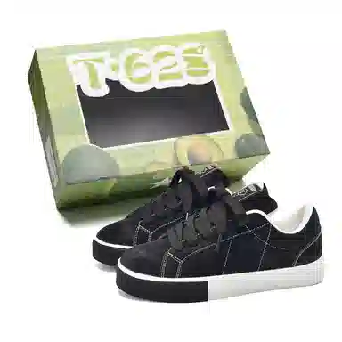 T628 Synthetic Leather Retro Low Sneakers