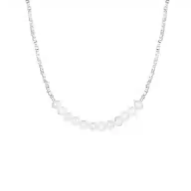 【S925银 碎碎有钱】 福韵金 六桂福 碎银两珍珠轻奢简约高级时尚设计小众新中式温柔气质氛围感显白甜蜜表白女友百搭 银 项链 女款