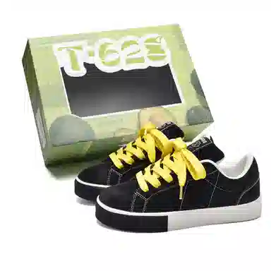 T628 Synthetic Leather Retro Low Sneakers