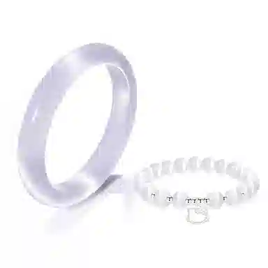 【足银镂空猫咪】 岁月静好 芋泥波波倾城美人镯萌趣卡通精致清冷感紫罗兰气质优雅叠戴镯素圈女友浪漫告白#好运 琉璃 手镯 男女同款情侣款