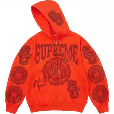 Supreme FW25 FW25 Knowledge Reigns Zip Up Hooded Sweatshirt logo