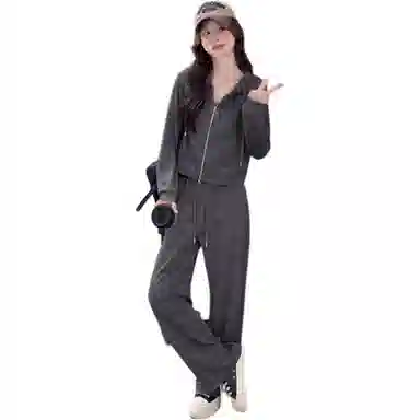 丝絮丝绸 秋季美拉德穿搭独特扎染运动高级感三件套 休闲套装 女款