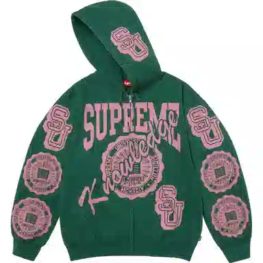Supreme FW25 FW25 Knowledge Reigns Zip Up Hooded Sweatshirt logo