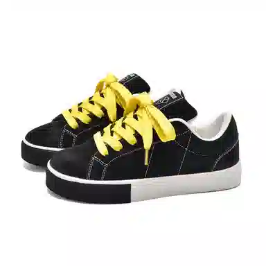 T628 Synthetic Leather Retro Low Sneakers
