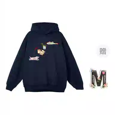 棉购 连帽薄款卡通个性时尚舒适潮牌学生美式卫衣 女款