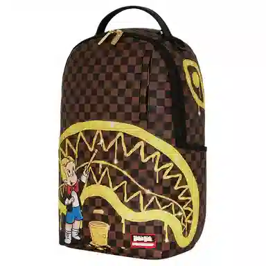 SPRAYGROUND Richie Rich Gold Sharkmouth DLXSV PVC()