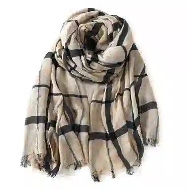 ROUTE 66 Plaid Scarf
