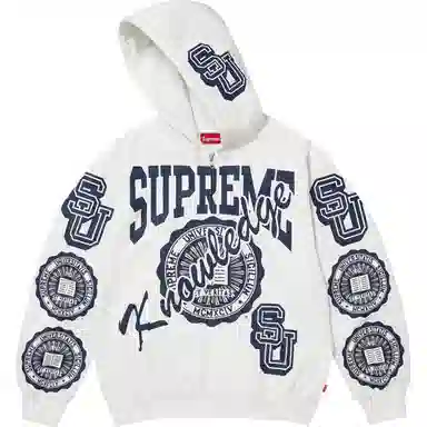Supreme FW25 FW25 Knowledge Reigns Zip Up Hooded Sweatshirt logo