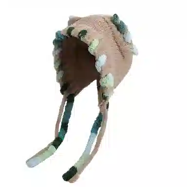 尚先生 多巴胺猫耳朵帽女秋冬显脸小针织包头帽保辫子护耳 毛绒 毛线帽 女款