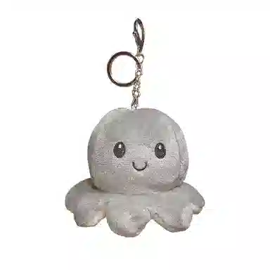 心水好物 翻转翻面章鱼创意钥匙链娃娃公仔包包书包挂饰毛绒钥匙扣 聚酯纤维 挂件 男女同款情侣款