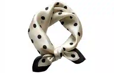 优幽兰 百搭优雅气质设计感波点小方巾春秋夏四季通用洋气时尚薄围巾简约高级感领巾妈妈减龄高档礼盒装 丝巾 女款