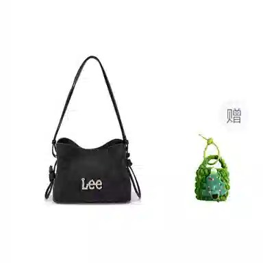 Lee Denim Quilted Shoulder Bag Black