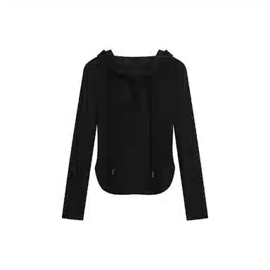 思蓓儿 纯色修身适中连帽长袖卫衣 女款