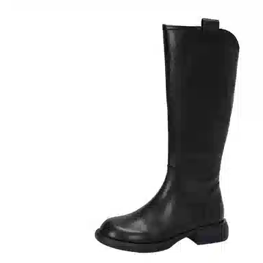 佐塞斯 头层牛皮 时尚简约舒适百搭 高筒靴 女