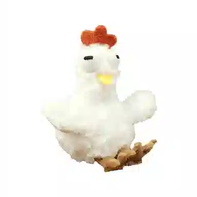 心水好物 下蛋公鸡中的战斗机创意毛绒公仔钥匙扣书包背包 聚酯纤维 挂件 男女同款情侣款