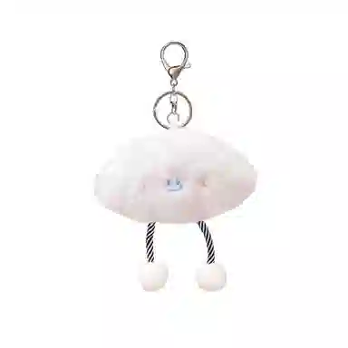 丹琴 萌趣长腿扇贝云朵笑脸 可爱创意玩偶书包背包挂饰品公仔钥匙扣 毛绒 挂件 男女同款情侣款