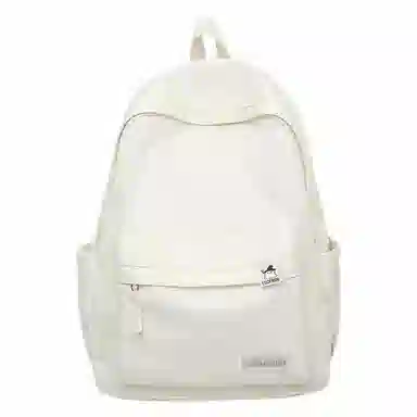 單倉 高颜值日系简约学院风大容量书包初高中学生纯色轻便百搭旅行 电脑背包 尼龙 双肩包 常规 男女同款情侣款 多色
