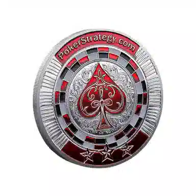 欧洛伊 压牌币金币 红桃心幸运纪念币 拉斯维加斯 筹码